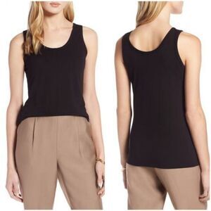 Halogen Black Scoop Neck Tank sz Small